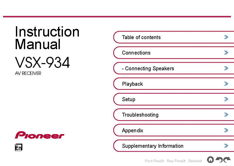 pioneer instruction manual download