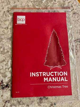 pre lit christmas tree instruction manual