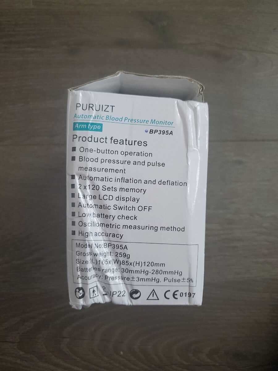 puruizt wrist blood pressure monitor instruction manual