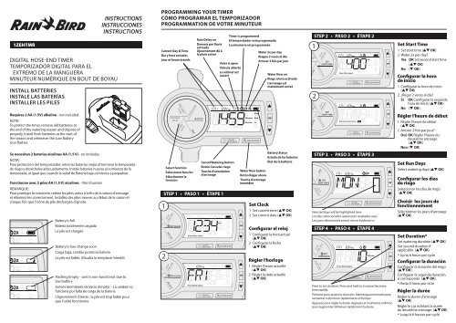 rainbird ism 9 instruction manual