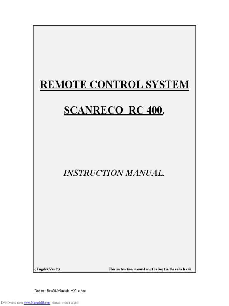 redi remote instruction manual