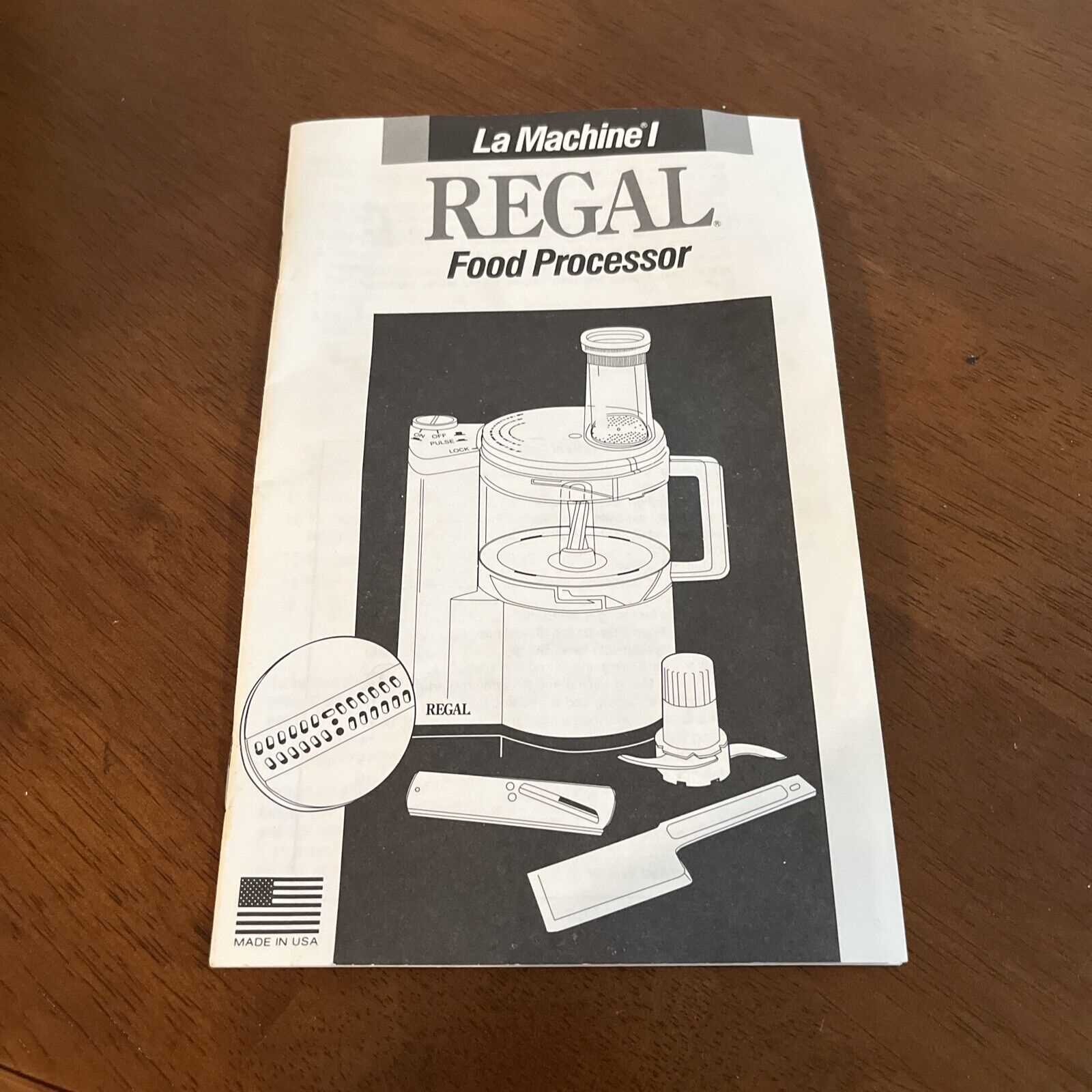 regal la machine food processor instruction manual