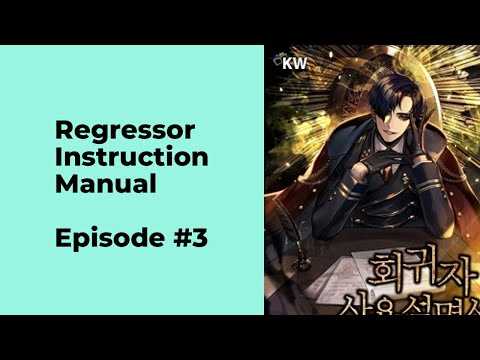 regressor instruction manual ch 3