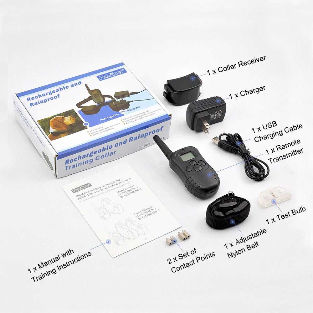 remote pet training collar with lcd display instruction manual