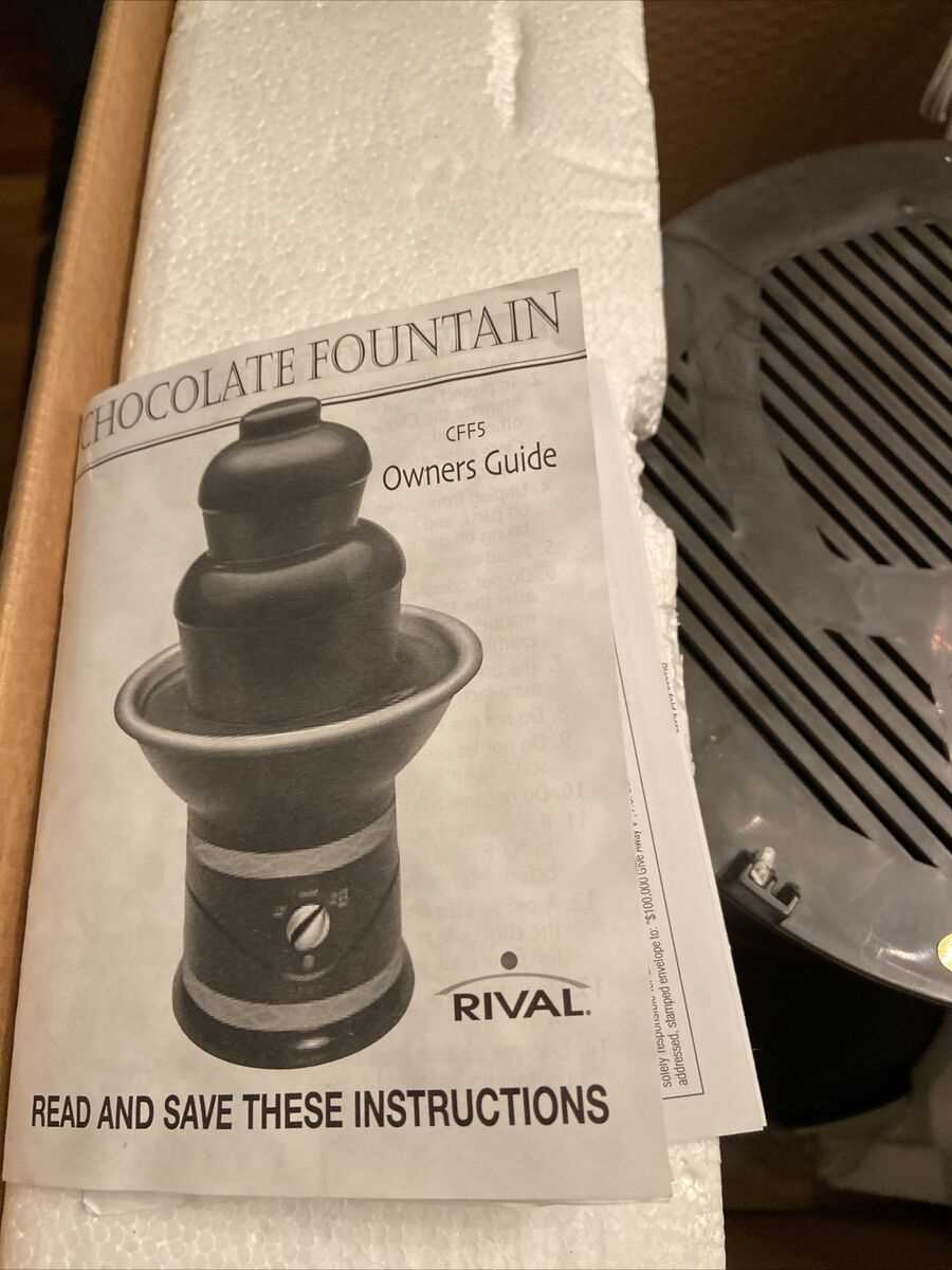 rival chocolate fountain instruction manual