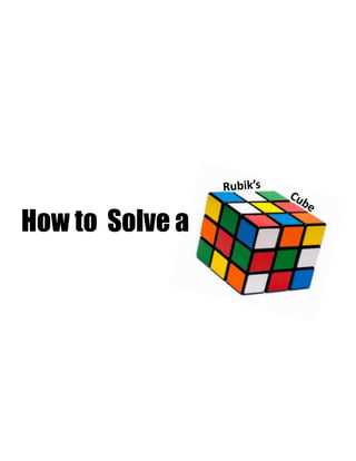 rubix cube instruction manual