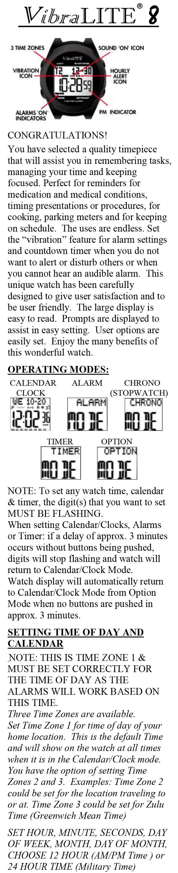 s shock watch instructions manual