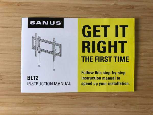 sanus wall mount instruction manual