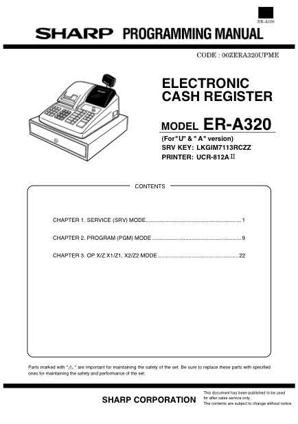 sharp xe a203 instruction manual