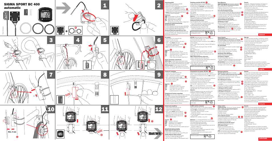 sigma sport bc 400 instruction manual