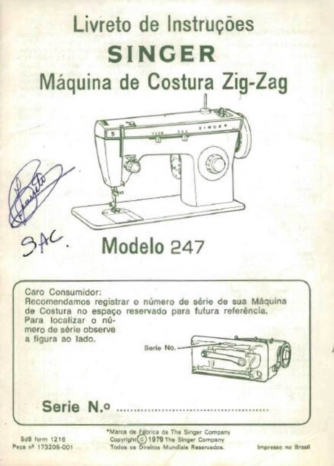 singer 247 instruction manual