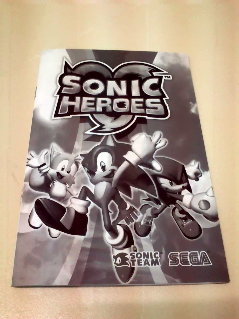 sonic heroes instruction manual