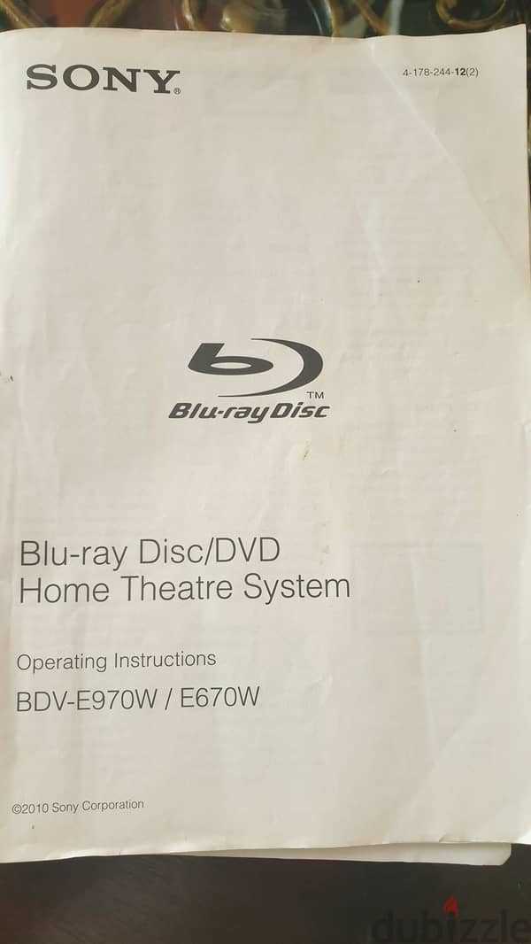 sony blu ray instruction manual