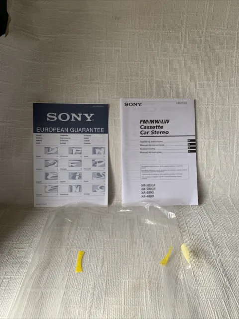 sony car stereo instruction manuals