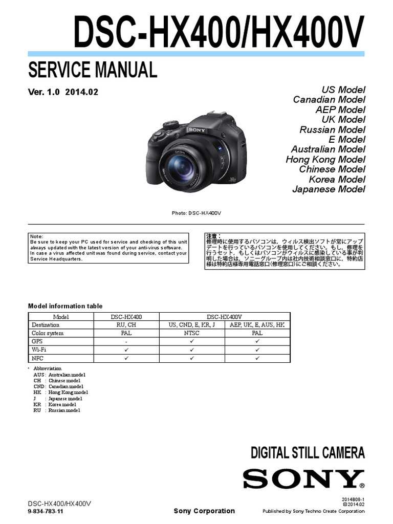 sony dsc hx60v instruction manual