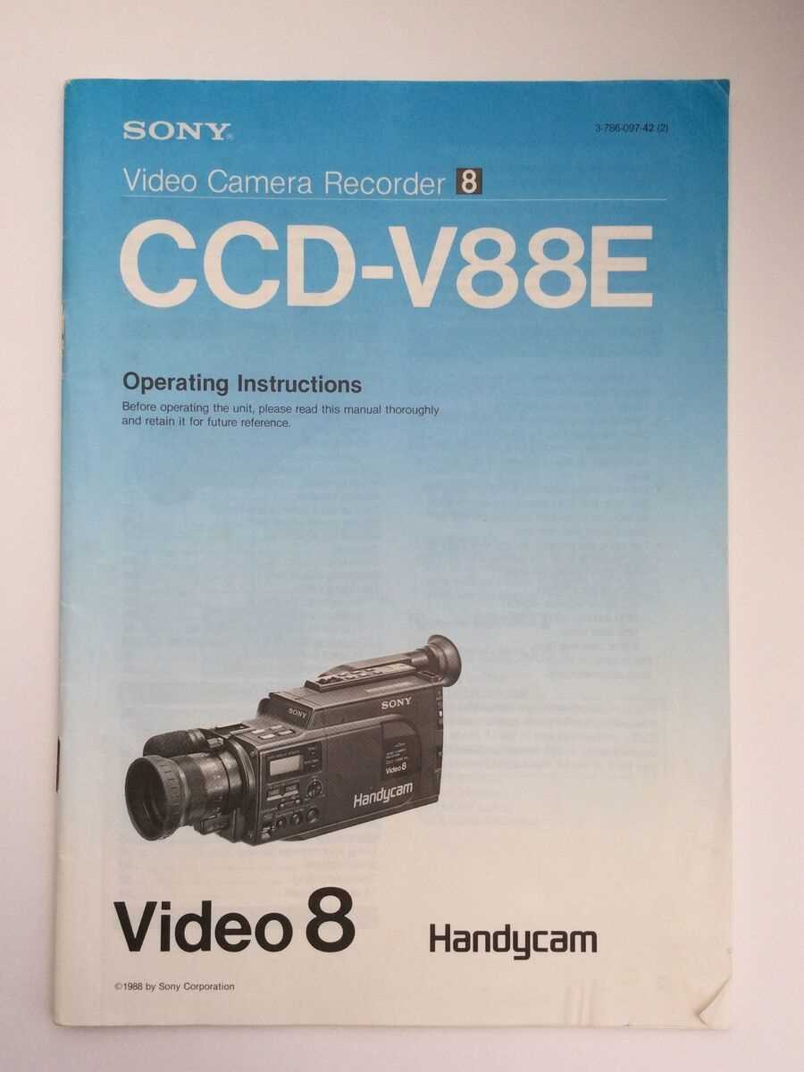 sony handycam video 8 instruction manual