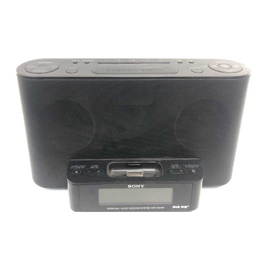 sony ipod docking station instruction manual