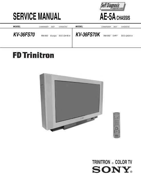 sony trinitron instruction manual