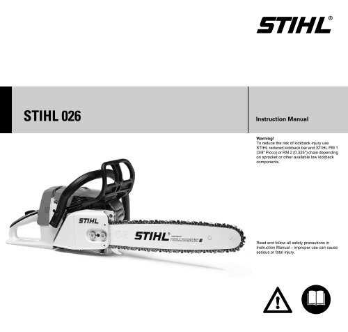 stihl chainsaw instruction manual