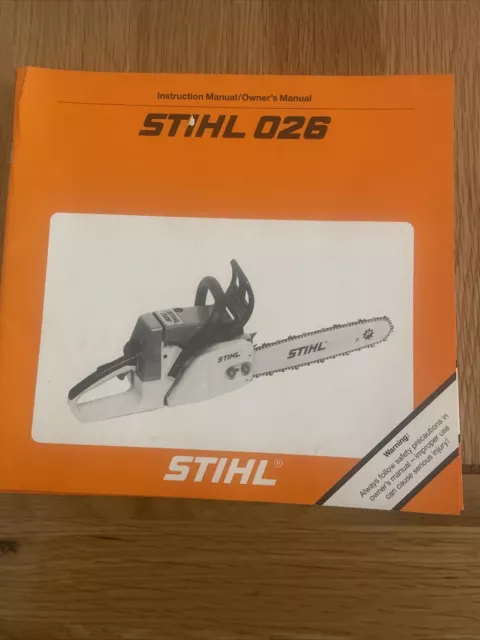 stihl chainsaw instruction manual