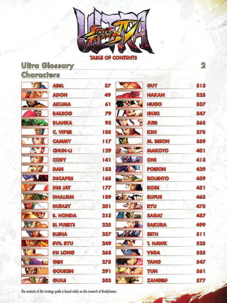 street fighter 4 instruction manual