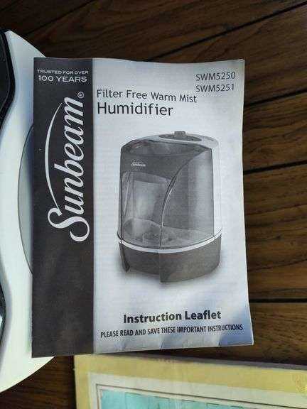 sunbeam humidifier instruction manual