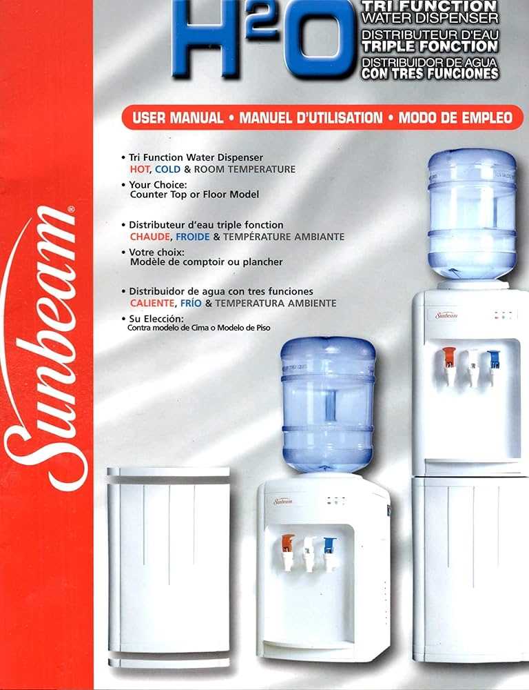 sunbeam water cooler instruction manual