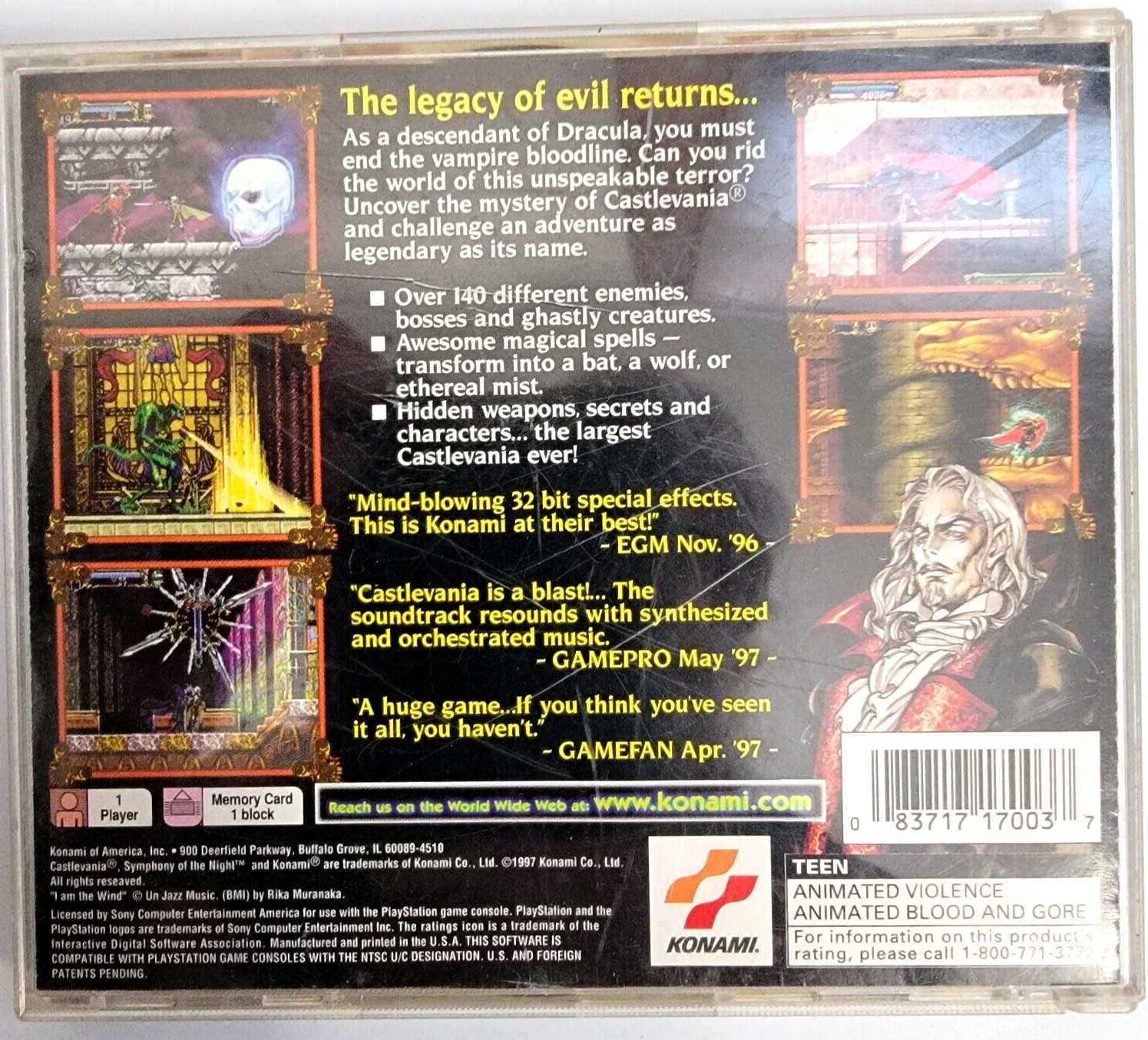 symphony of the night instruction manual