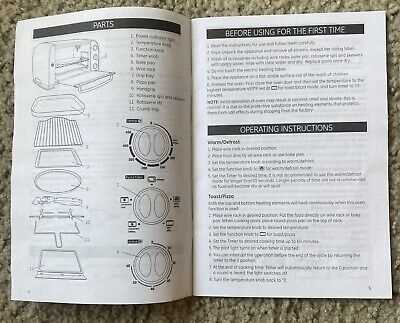 toaster oven instruction manual