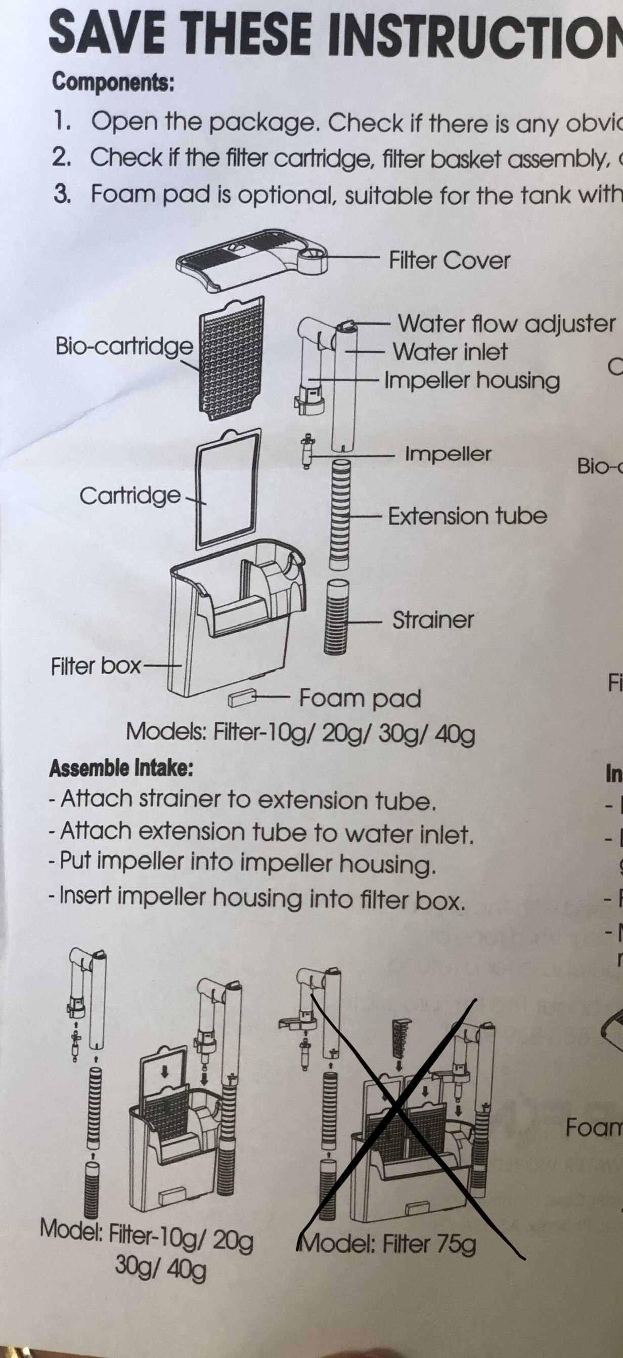 top fin silentstream 10 power filter with cartridge instruction manual