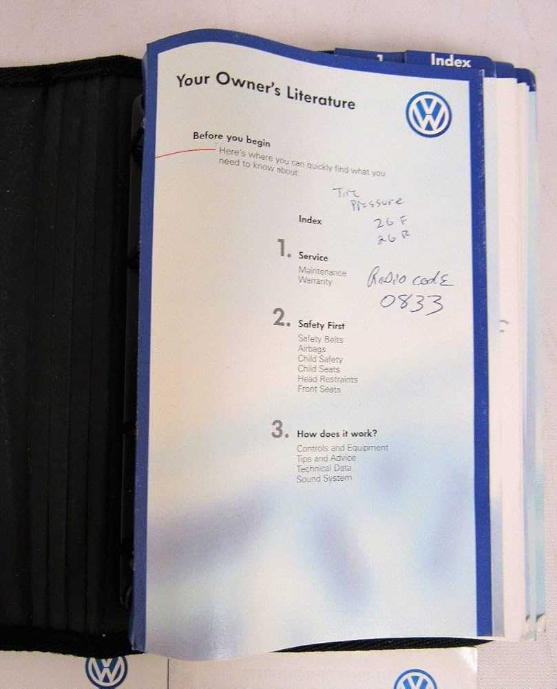 vw golf instruction manual