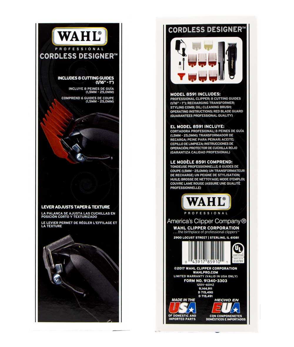 wahl designer clipper instruction manual