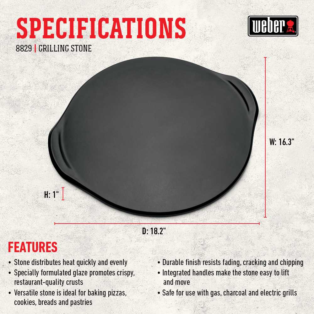 weber pizza stone instruction manual