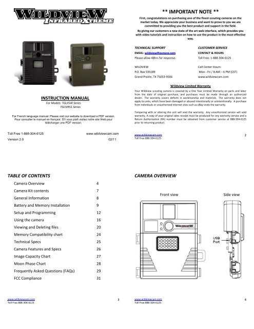 wildview wv12 series instruction manual