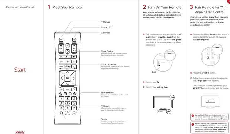 xfinity remote instruction manual