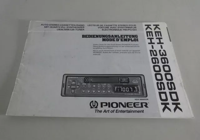 pioneer car radio instruction manual