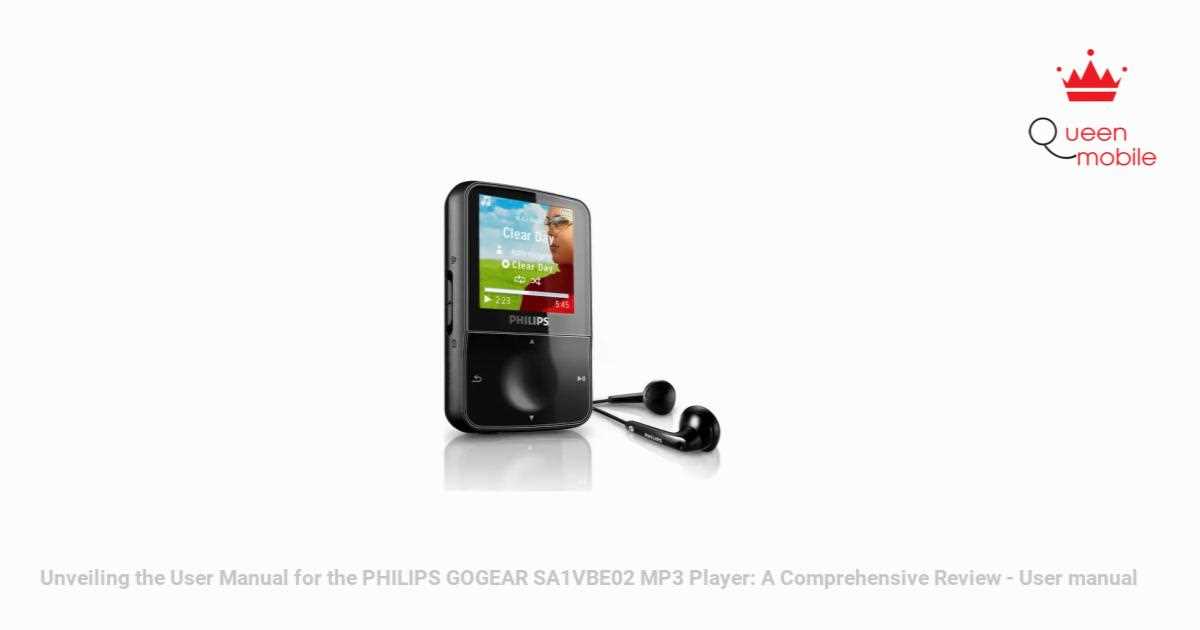 philips gogear vibe instructions manual