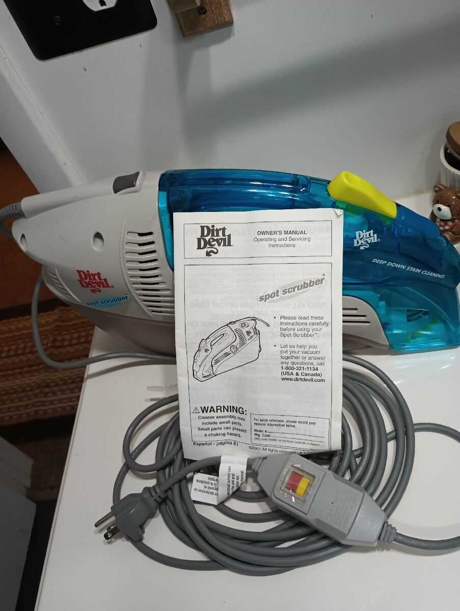 dirt devil spot scrubber instruction manual