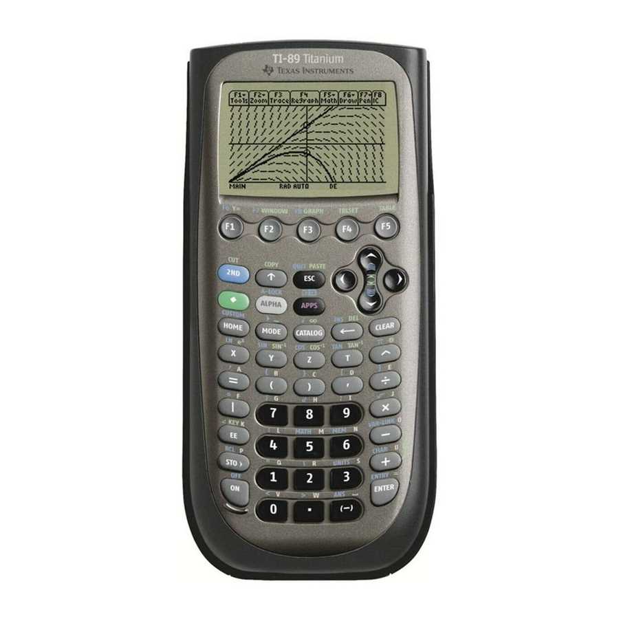 ti 89 calculator instruction manual