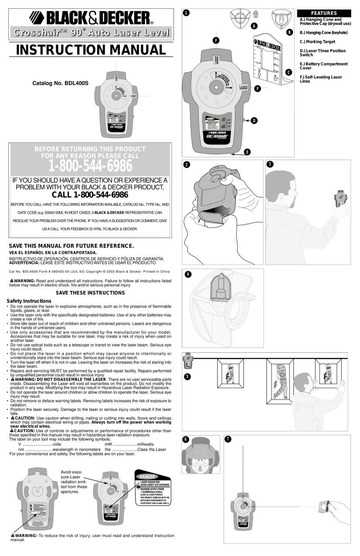 black & decker stud sensor instruction manual