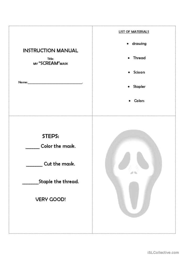 instruction manual ideas for class