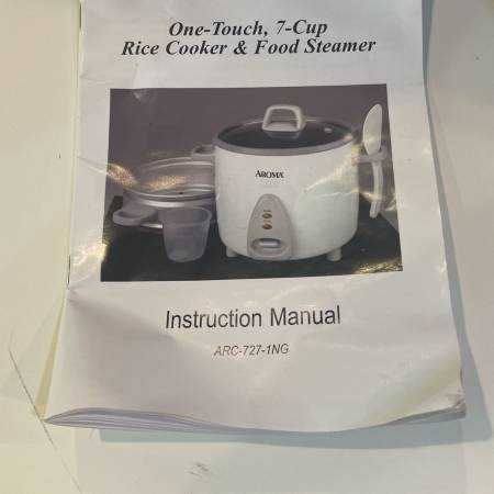 aroma rice cooker steamer instruction manual