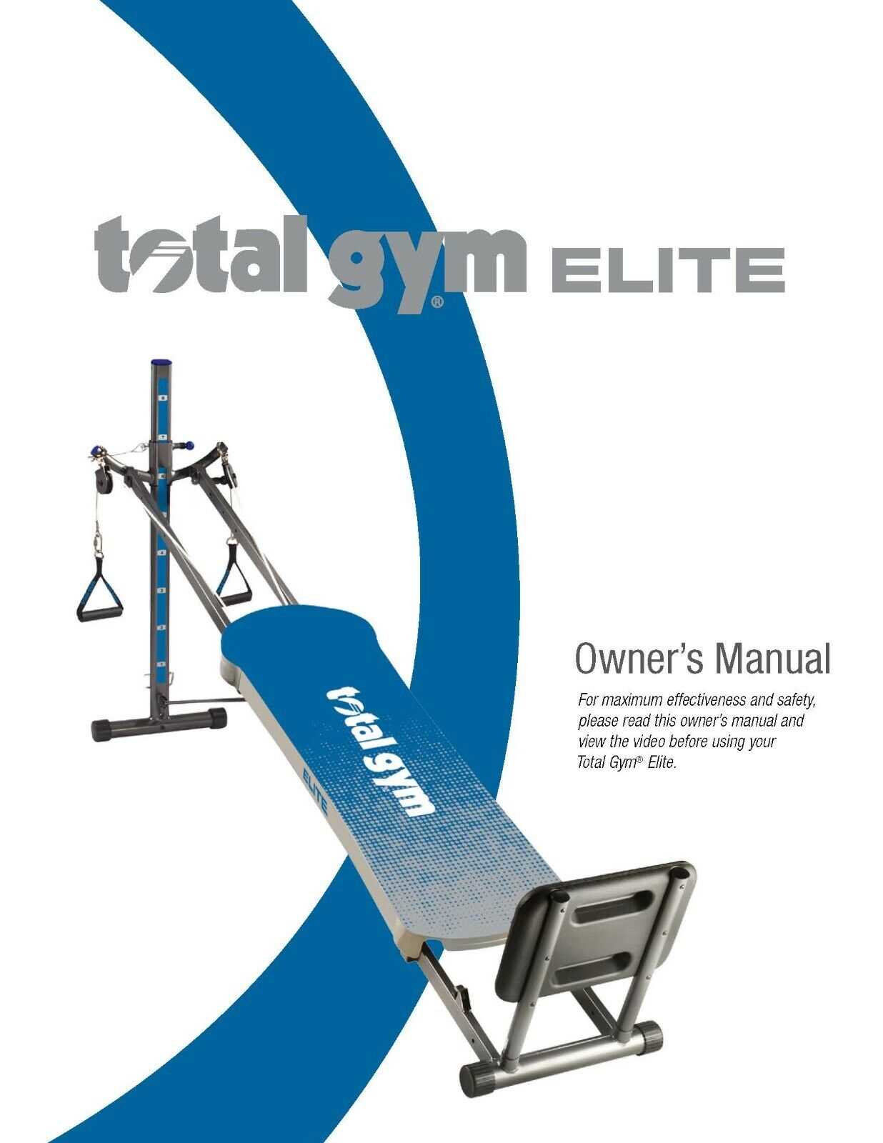 total gym elite instruction manual