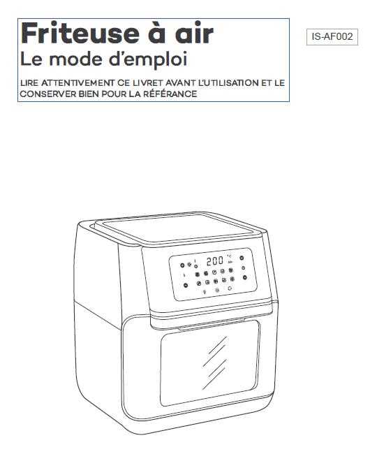 iconites air fryer instruction manual