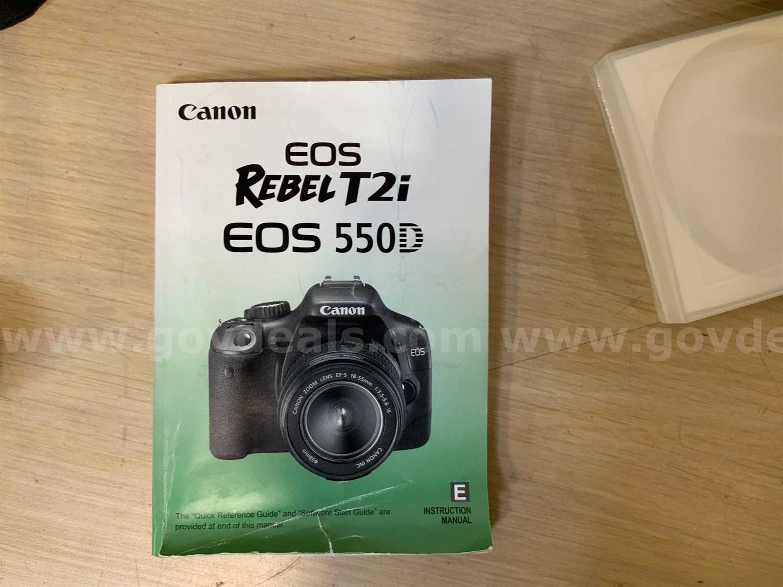 canon rebel t2i instruction manual