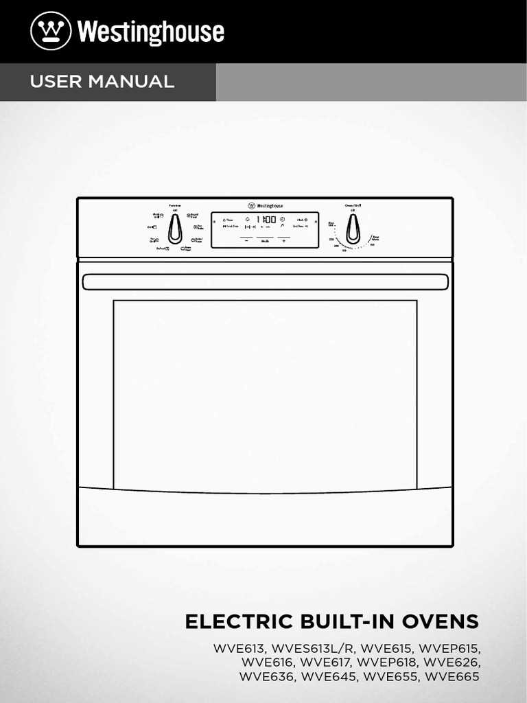 westinghouse oven instruction manual