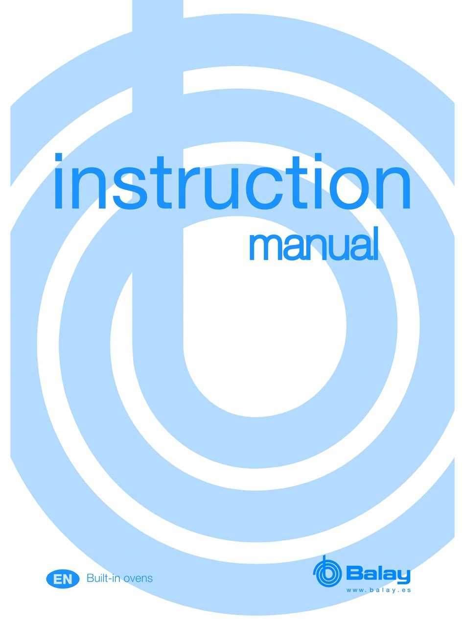 balay instruction manuals in english