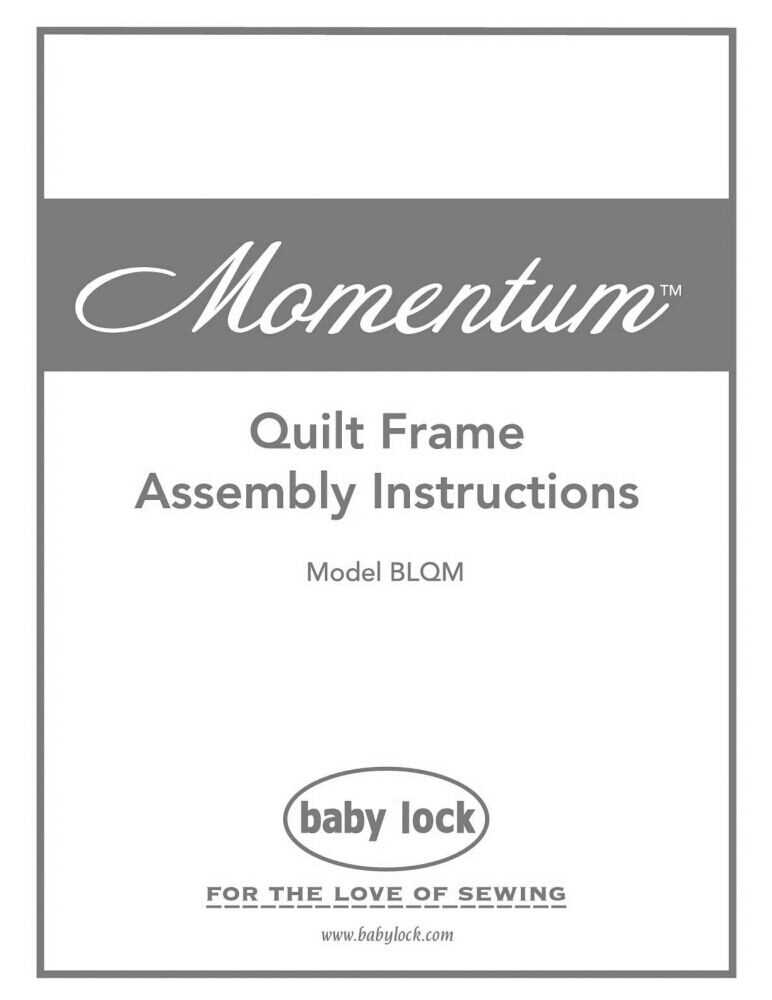 bernina quilt frame instruction manual