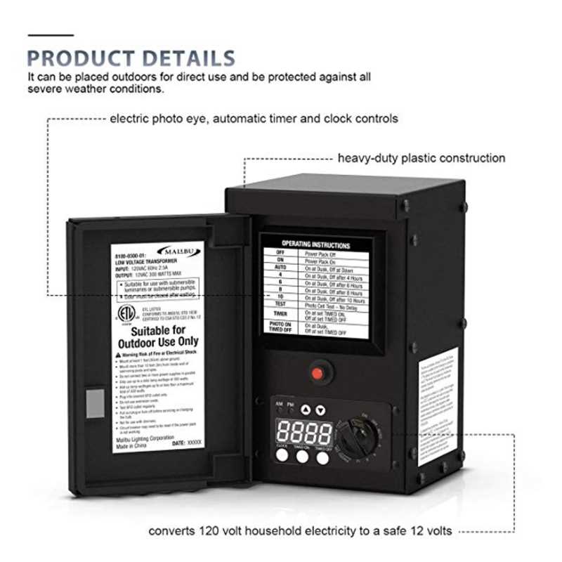 malibu 600 watt transformer instruction manual