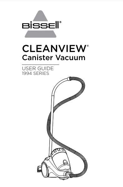 bissell cleanview instruction manual